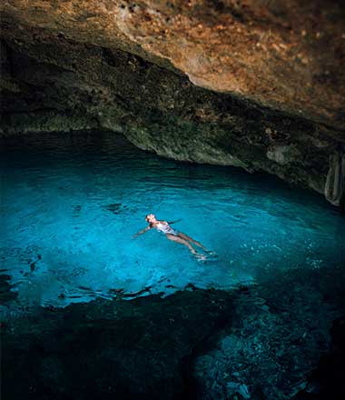 Swimming in a cenote
