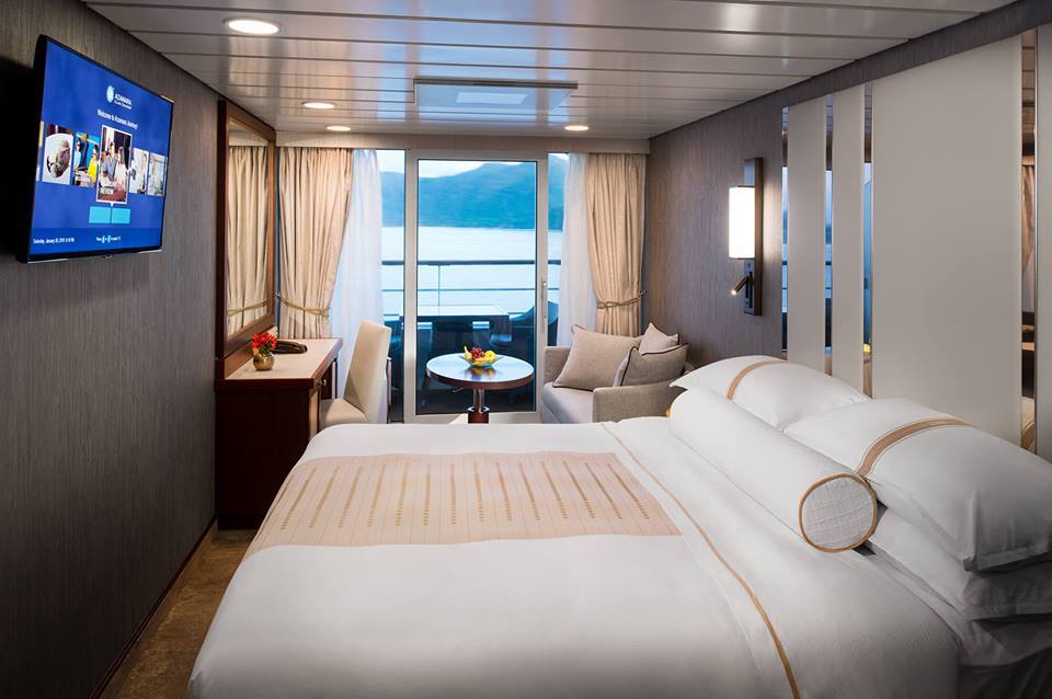 Stay in the one of the luxe suite staterooms or suites